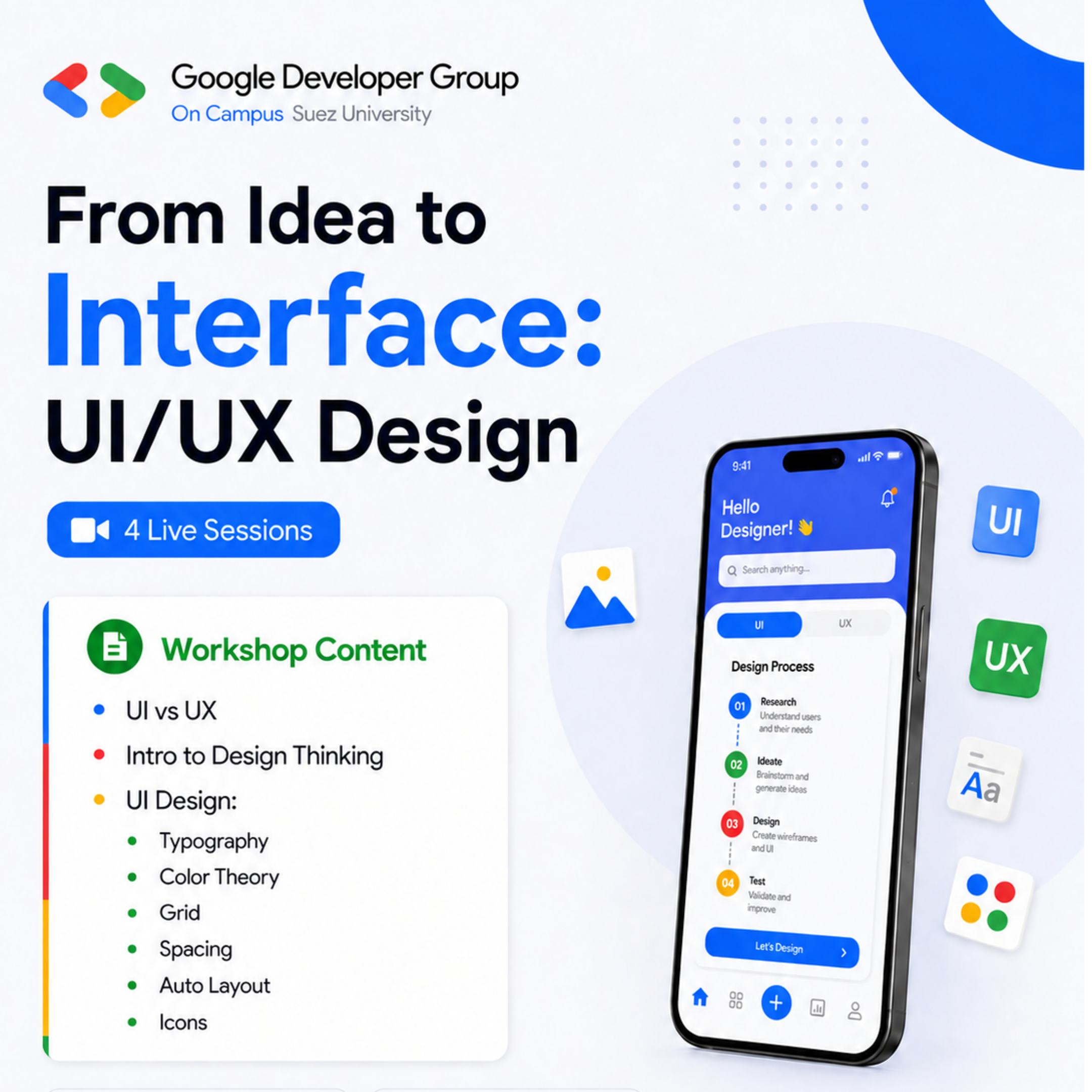 See From Idea to Interface | UI/UX Workshop at Google Developer Groups ...