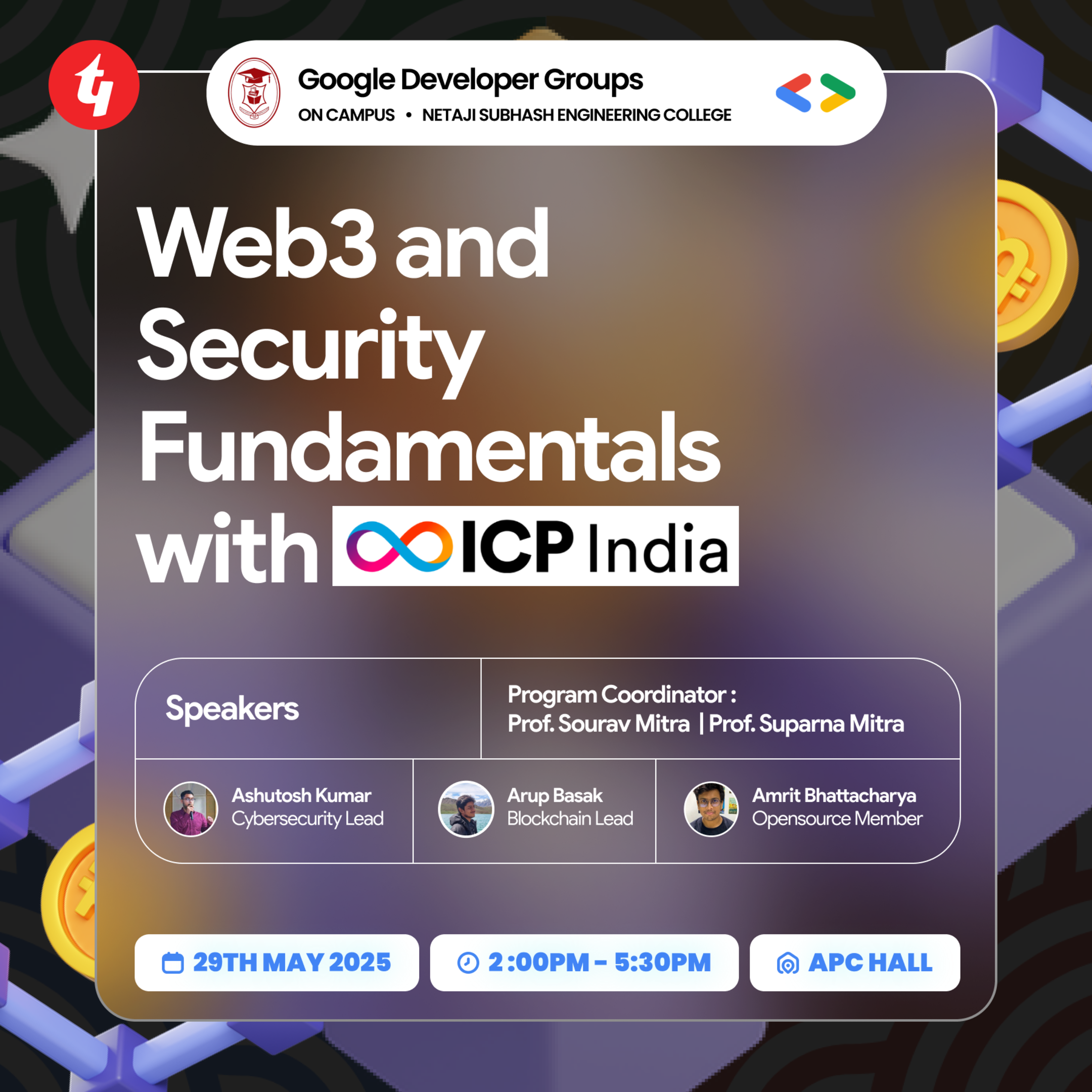 See Web3 and Security Fundamentals with ICP India at Google Developer ...