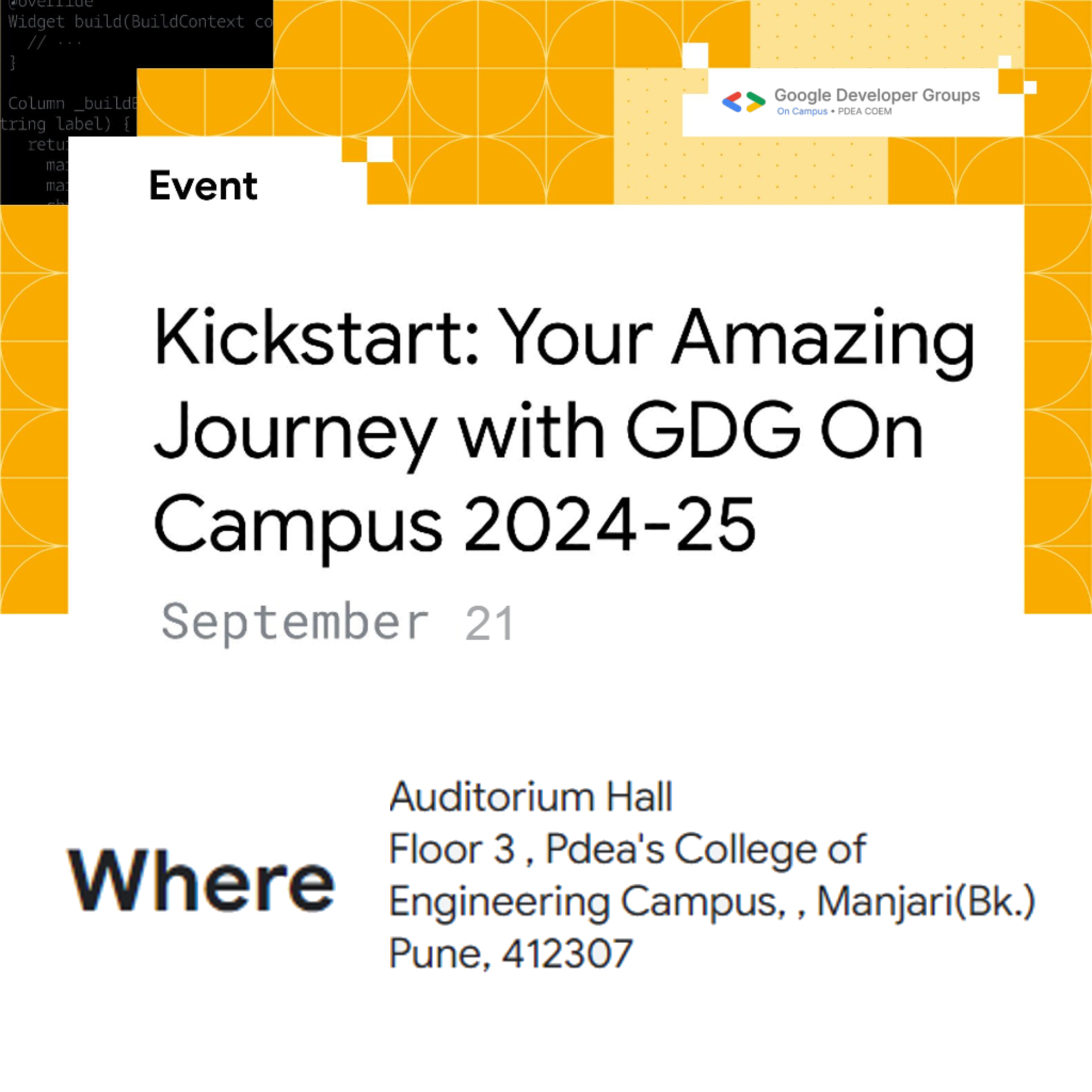 See Kickstart Your Amazing Journey With Gdg On Campus 2024 25 At Google Developer Groups Gdg On See Kickstart Your Amazing Journey With Gdg On Campus 2024 25 At Google Developer Groups Gdg On