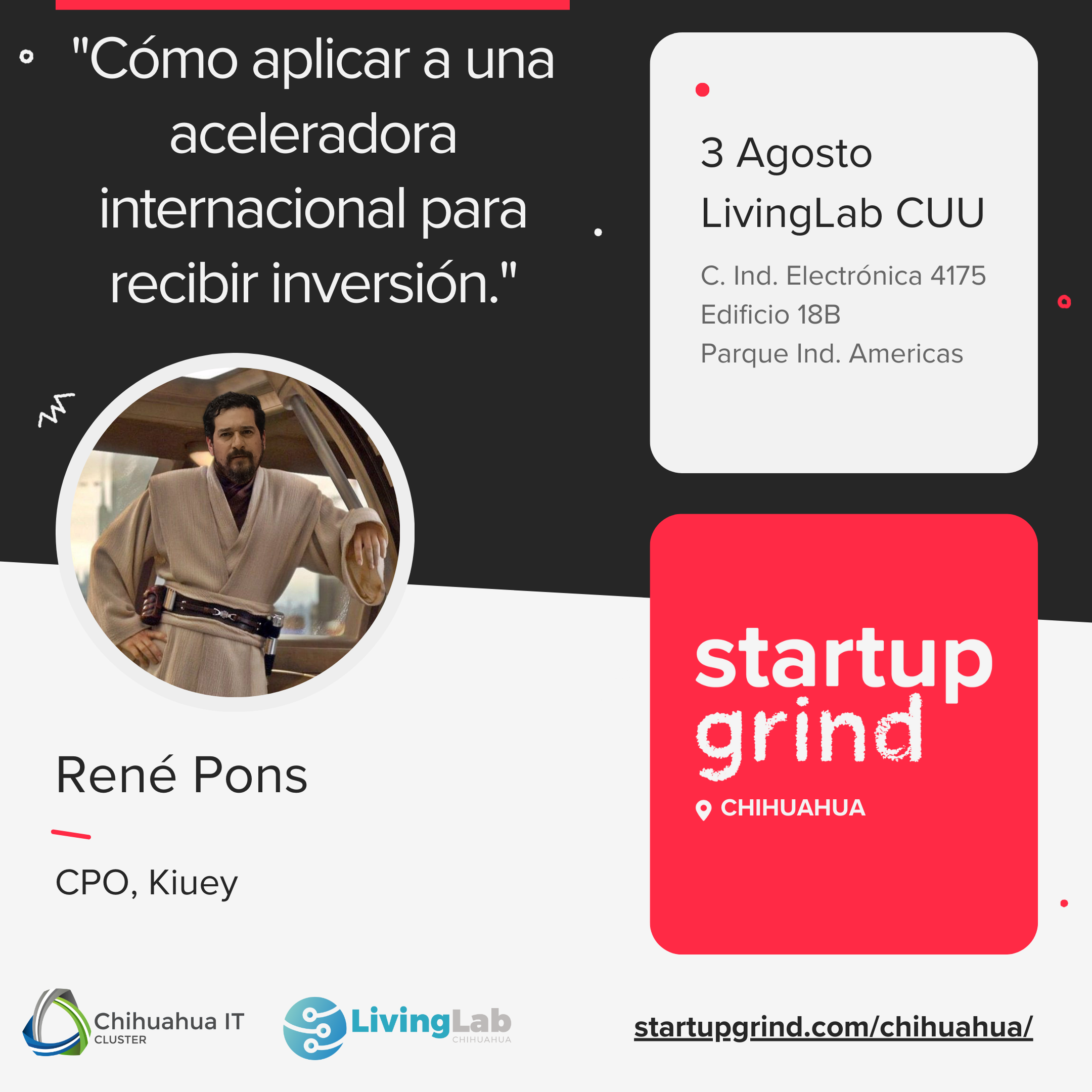 "Cómo aplicar a una aceleradora internacional para recibir inversión." | Startup Grind