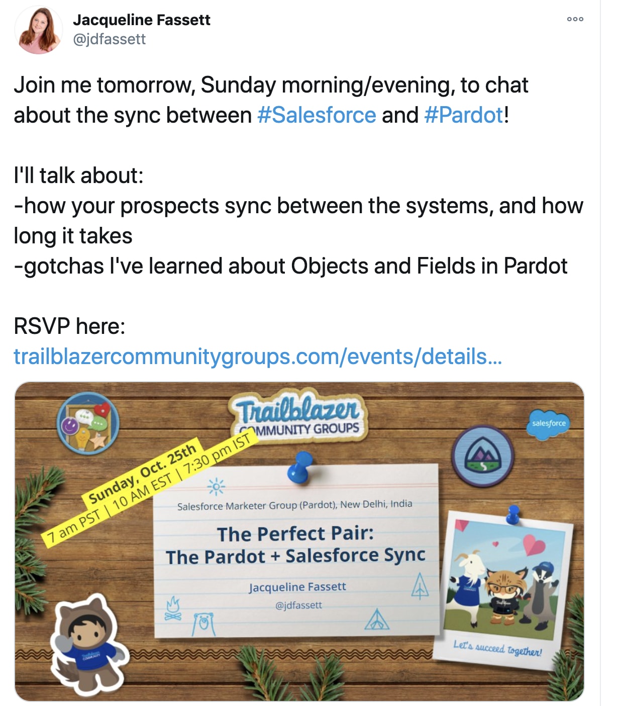See Pardot Salesforce Sync At Trailblazer Community Groups Salesforce Marketer Group Pardot New Delhi India India standard time is 13.5 hours ahead of pacific standard time. trailblazer community groups