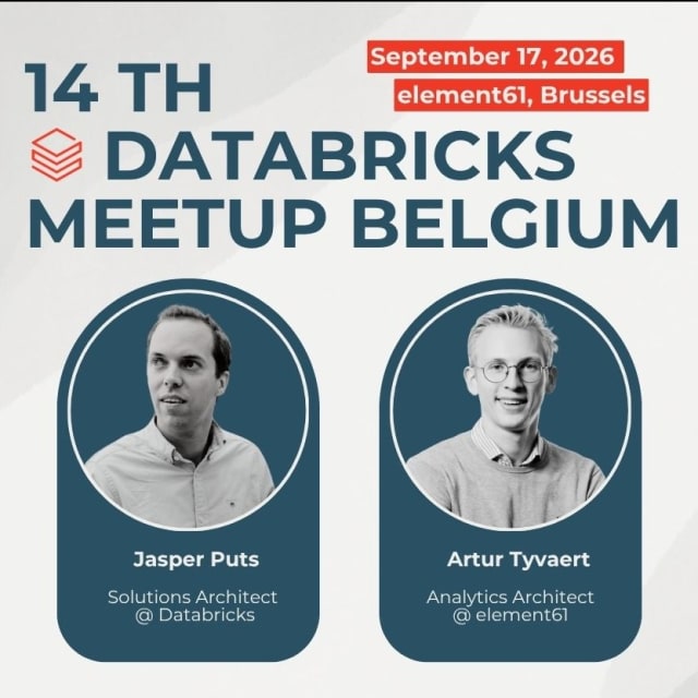 Databricks User Group Belgium 14th Meetup