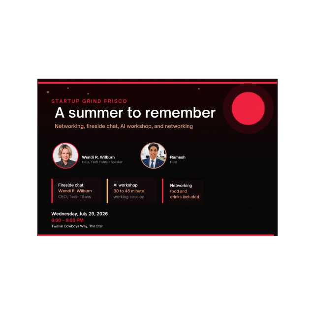 AI Summer Night — Fireside with Wendi R. Wilburn, Hands-On AI Workshop + Networking