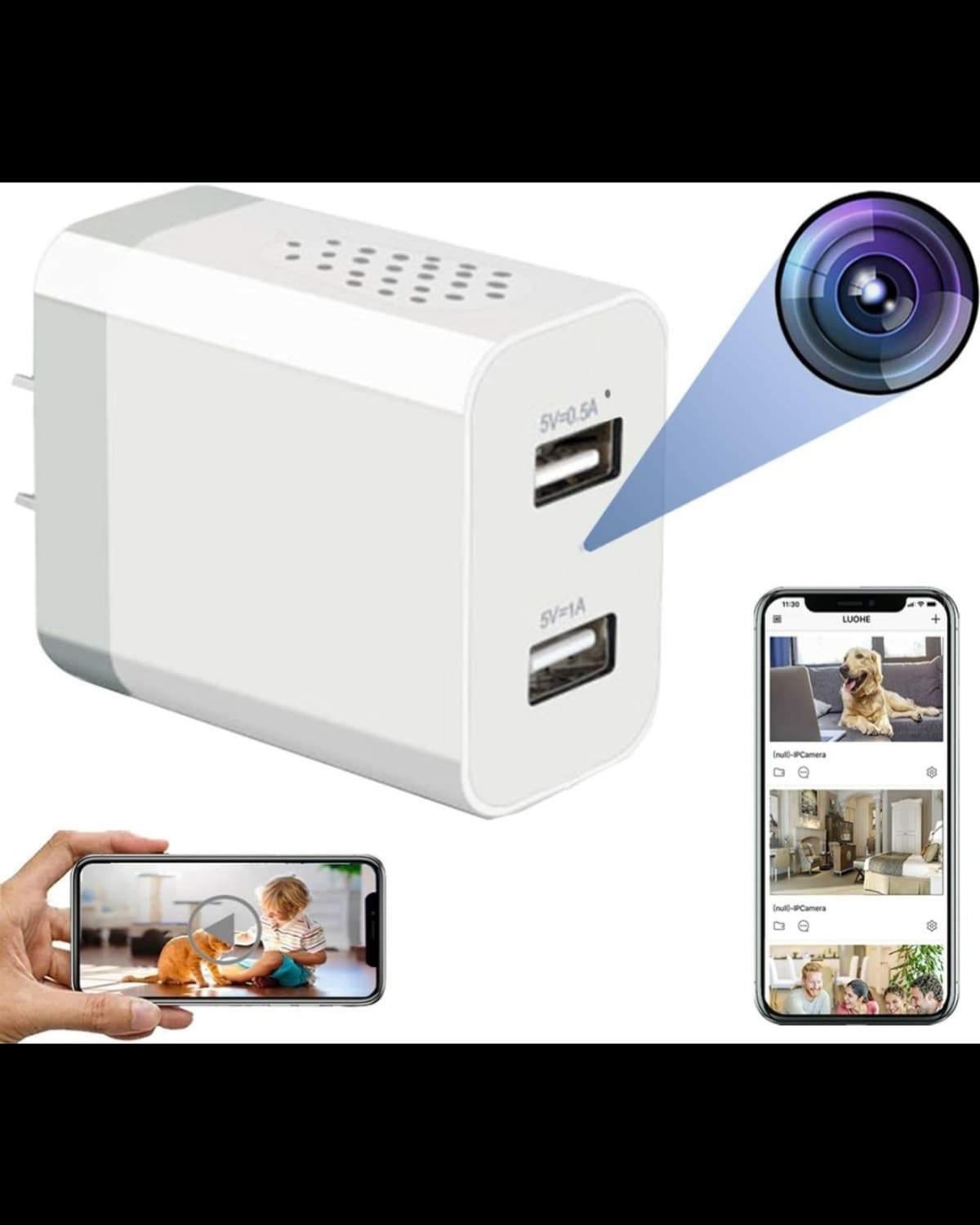 “Hidden Spy Camera - Wi-Fi Hidden Cameras - Hidden Camera with Live