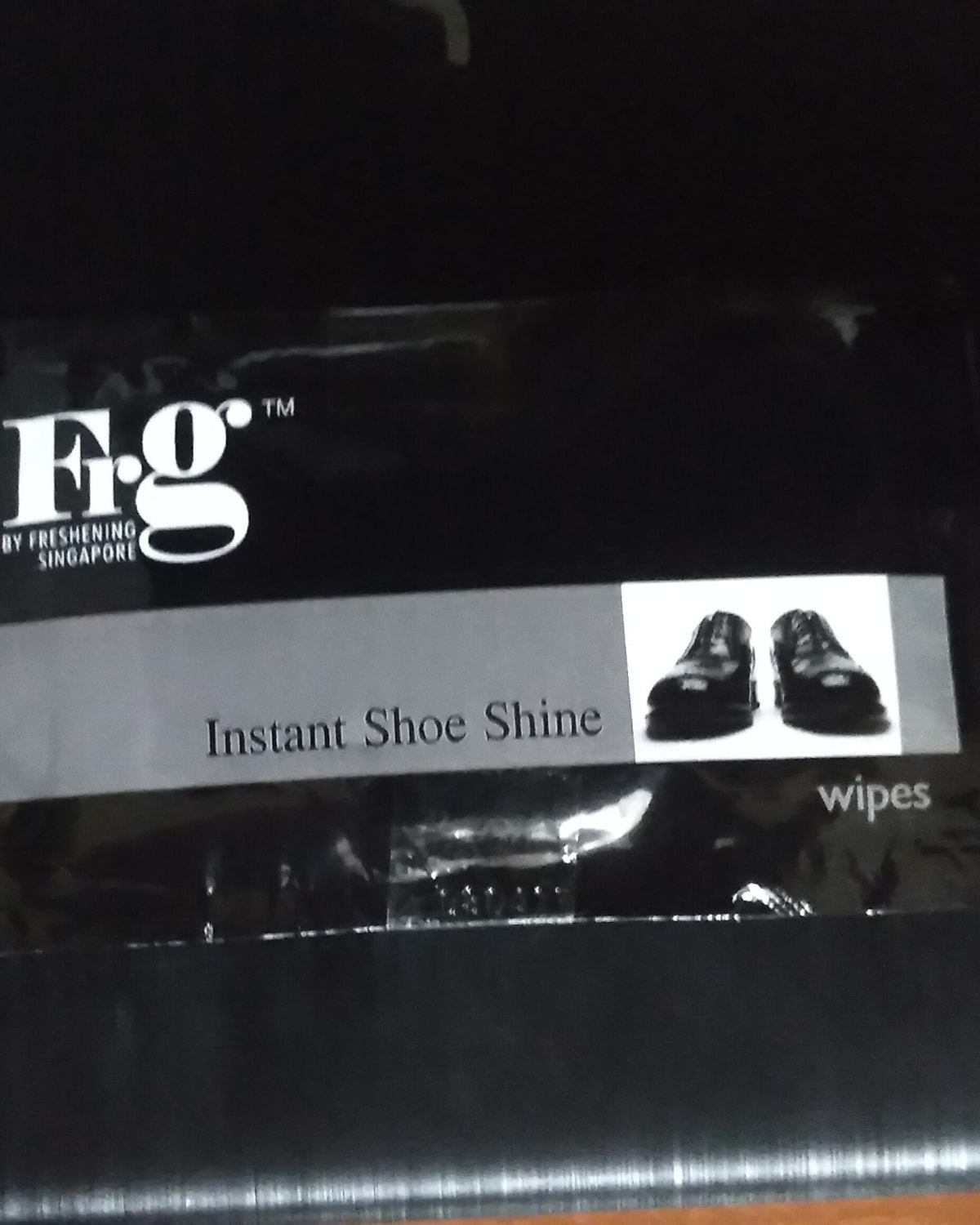 Received The Frg Instant Shoe Shine Wet Wipe Sample To Try I Tried It On My Son S Black Boots It