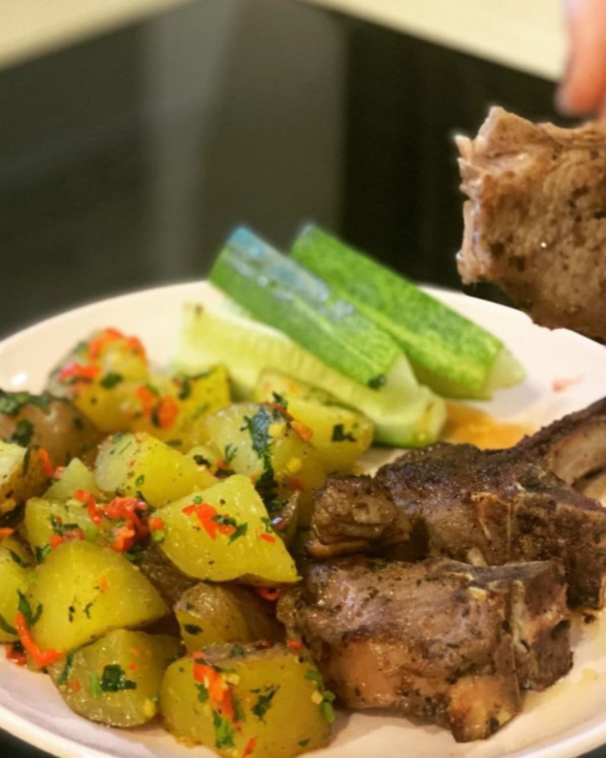 Perfectly marinated lamb chops by chef_de_mainstream, worth the calories😋😋😋Will definitely order ag