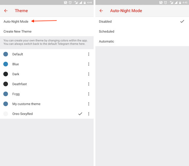 28 Trik Telegram Keren Yang Harus Anda Ketahui 29 5. Enable Auto Night Mode 1b eimypp