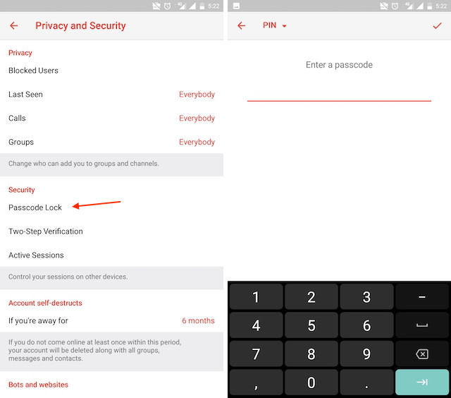 28 Trik Telegram Keren Yang Harus Anda Ketahui 31 7. Lock Your Chats 1b nwz3zp
