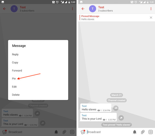 28 Trik Telegram Keren Yang Harus Anda Ketahui 35 9. Pin Messages in Channelsb nckfcc