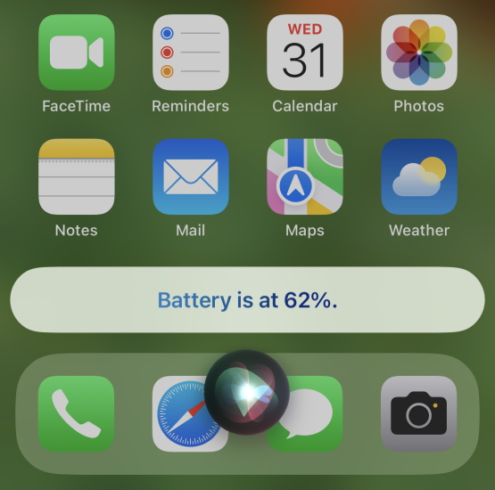 ask siri for battery percentage on iphone jbq5lp