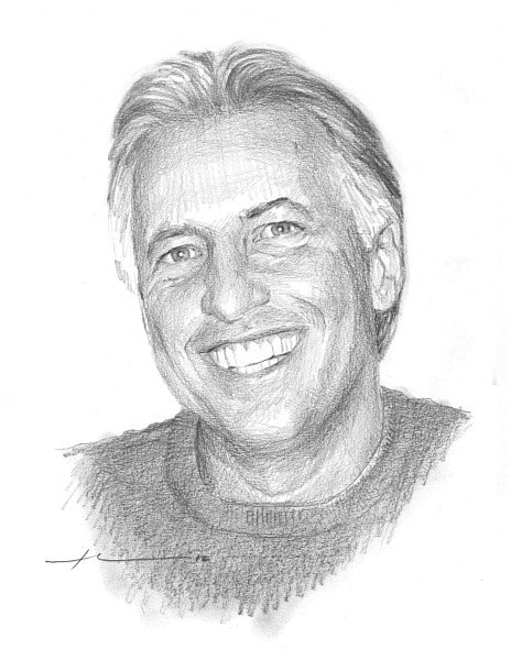 CEO 2 pencil drawing from a photo by portrait artist Mike Theuer
