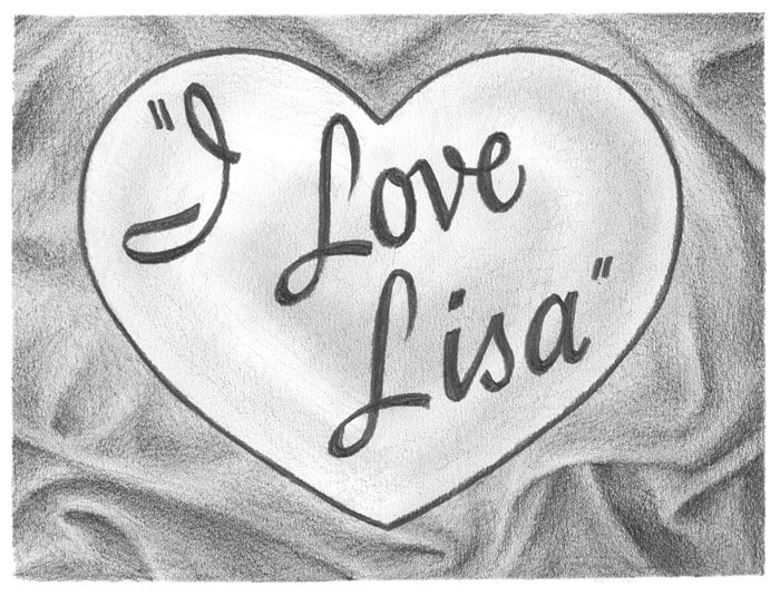 I love lisa drawing from a photo by portrait artist Mike Theuer