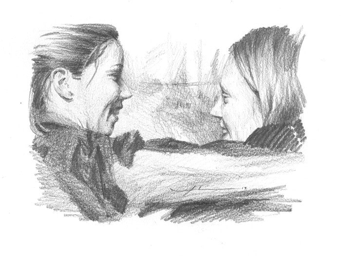 friends_arm_around_pencil_portrait_mike_theuer