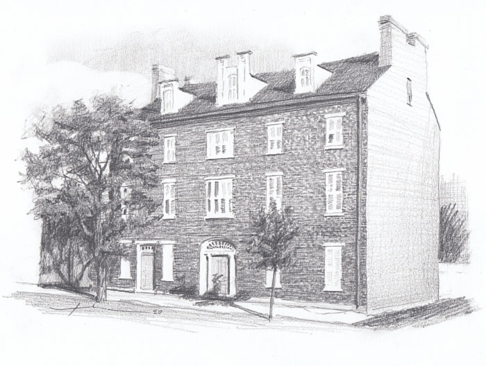 lost homestead pencil portrait from a photo by portrait artist Mike Theuer