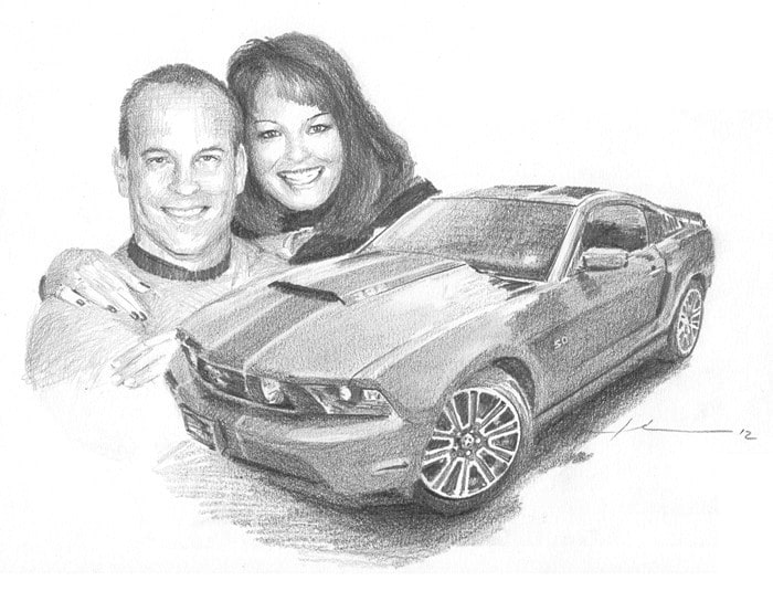 true loves drawing from a photo by portrait artist Mike Theuer