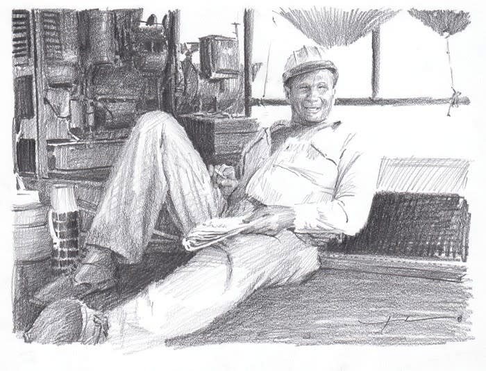 1960s_construction_lunch_break_pencil_portrait_mike_theuer
