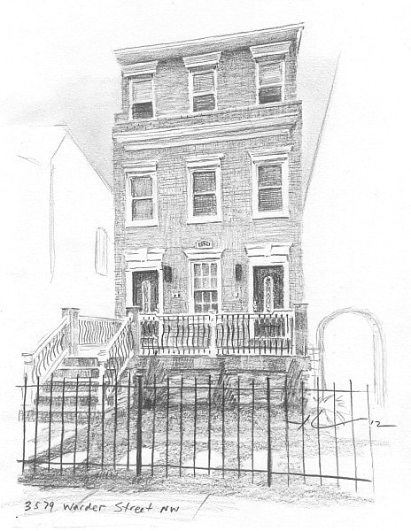 DC house drawing by Mike Theuer