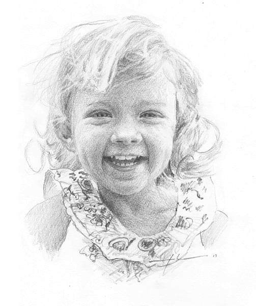 blonde girl drawing by Mike Theuer