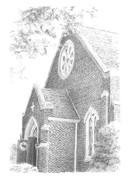 church front drawing mike theuer
