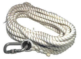Miller by PIP 194R-2/100FTWH - Vertical Lifeline Rope, 100 ft, Nylon ...