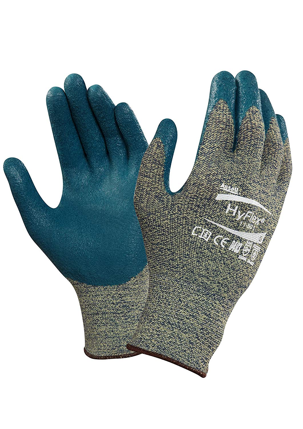 Ansell Size 6 HyFlex 11 501 Medium Duty Cut and Abrasion Resistant Blue Foam Nitrile Palm Coated Work Gloves