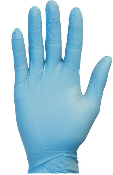 Hospeco Brands GNPR-LG-1M - Blue Nitrile Gloves, Food Safe, 4-mil