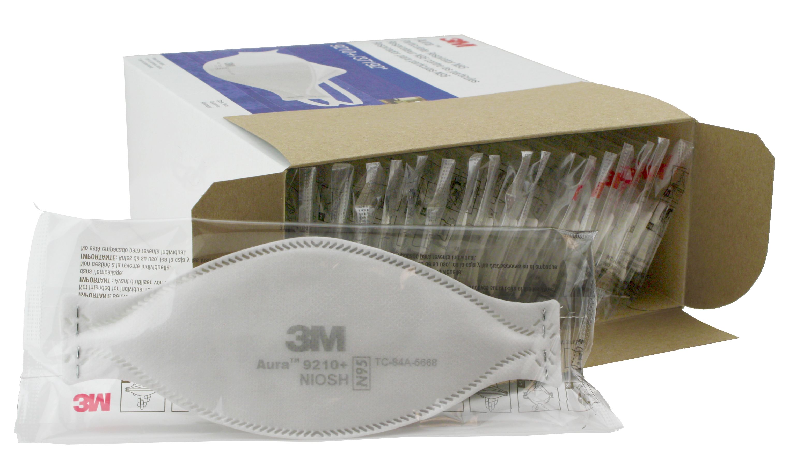 3M 9210+ - N95 Mask, Aura Particulate Respirator - (Box of 20
