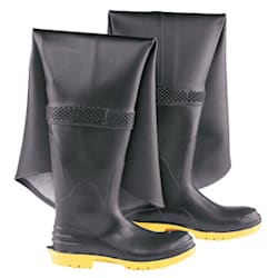 Hip waders with stell toe and midsole