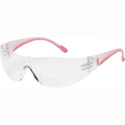 Lady Eva®™ Rimless Safety Readers with Clear / Pink Temple, Clear Lens, +2.00 Diopter