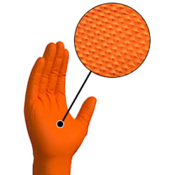 Gloveworks Heavy-Duty Orange Nitrile Disposable Gloves