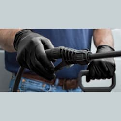 HD Black Nitrile Gloves, Diamond Texture