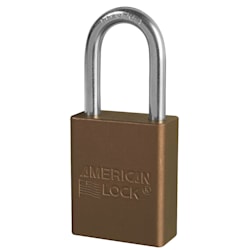 Anodized Aluminum Safety Padlock, 1-1/2" Shakle, 9 Color Options