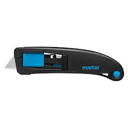 The Maxisafe is a slider style safety knife featuring fully automatic blade retraction