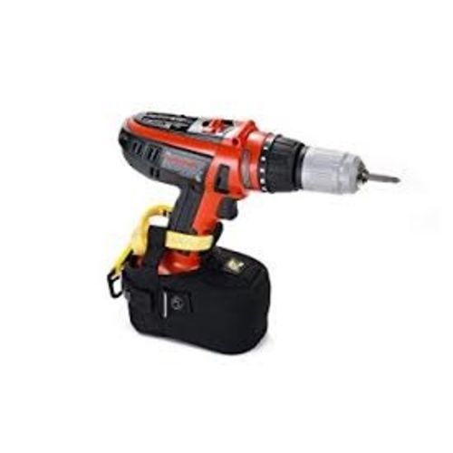 Battery Holster for cordless drills and some other battery powered devices, 10 lb. (4.5 kg) capacity.