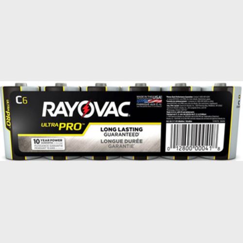 Rayovac UltraPro Alkaline Shrink-Wrapped C 6-Pack