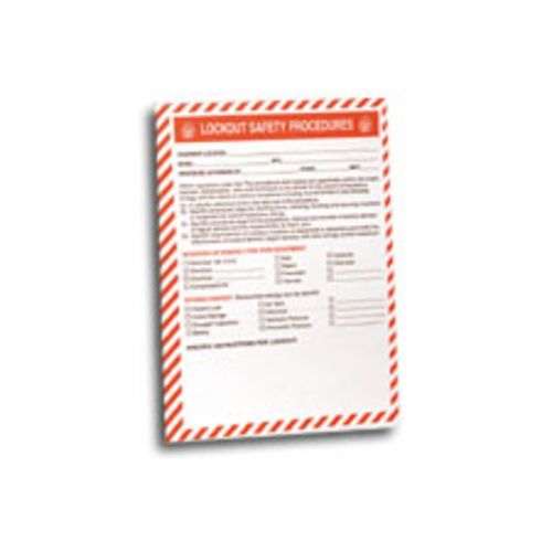 Lockout Procedure Station, 25 per Pack