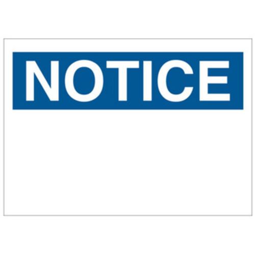 Blank Notice Sign