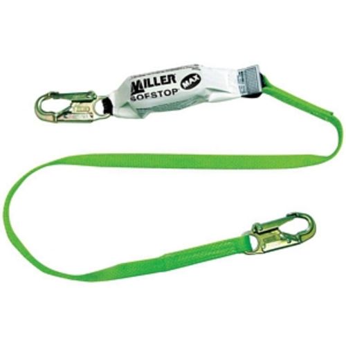 Miller High Power Shock Absorbing Web Safety Lanyard, 6 ft, 310 lb