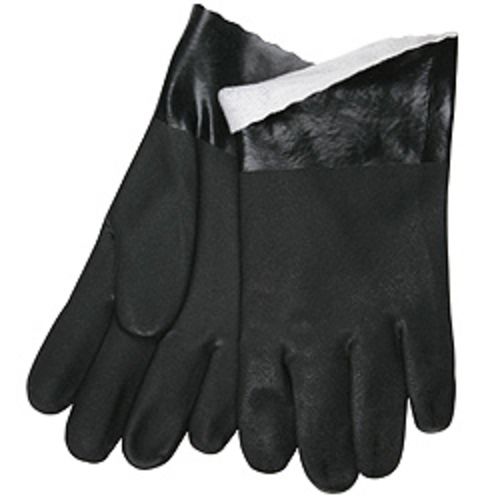 Economy Double-Dipped Black PVC Gloves