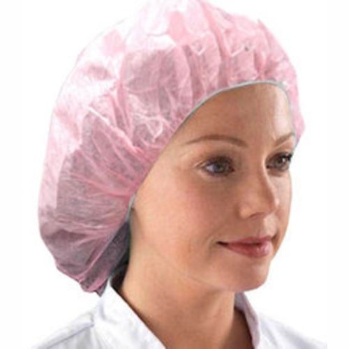 Pink Polypropylene Bouffant Cap, 24"