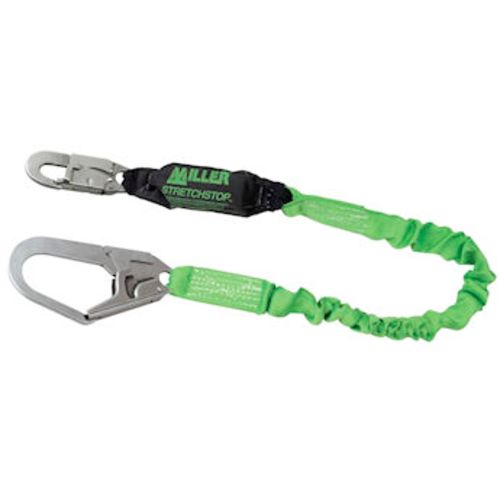 Miller Shock Absorbing Stretchable Web Safety Lanyard, 6 ft, 310 lb