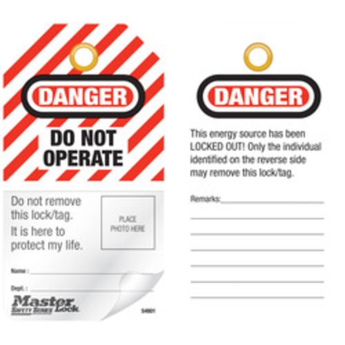 Self-Laminating Photo ID Tags, Custom Lockout