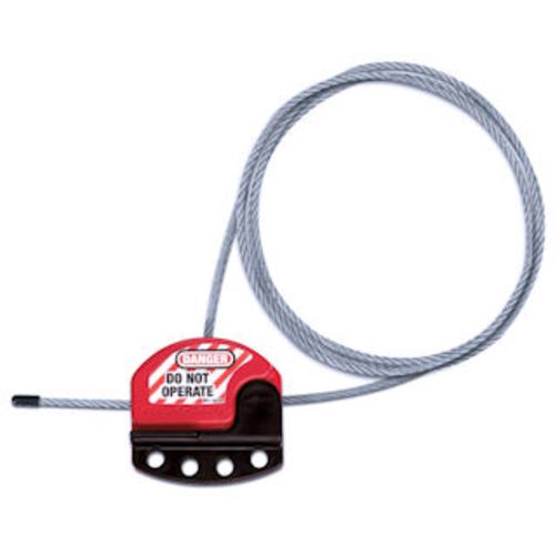 6' Cable Lockout Patented 5/32" (4mm) diameter x 6' (1.83m) pull-tight cable adjusts for a secure fit every time.