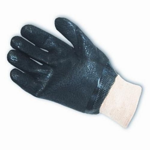 Black PVC Coated 10" Gloves, Double Dipped with Rough Finish