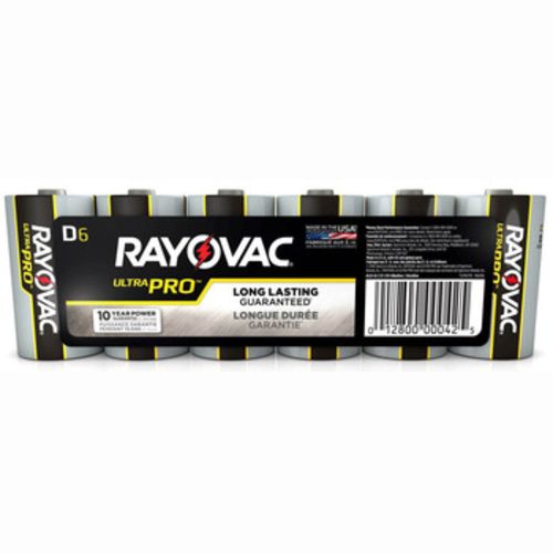 Rayovac UltraPro Alkaline Shrink-Wrapped D 6-Pack