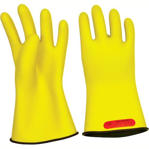 Class 0 11" Yellow/Black Rubber Lineman Gloves