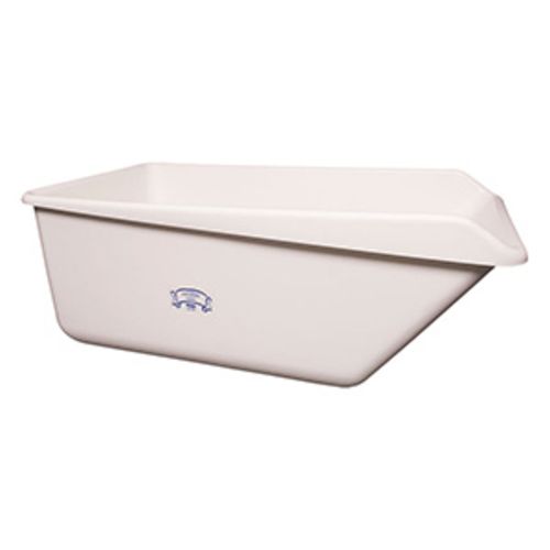 Angled Dump Tub - White