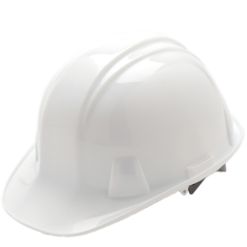 Cap style hard hat, 6-point ratchet suspension
