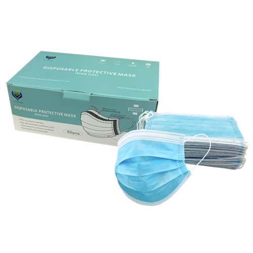 Disposable Face Mask With Earloops, Kids Size