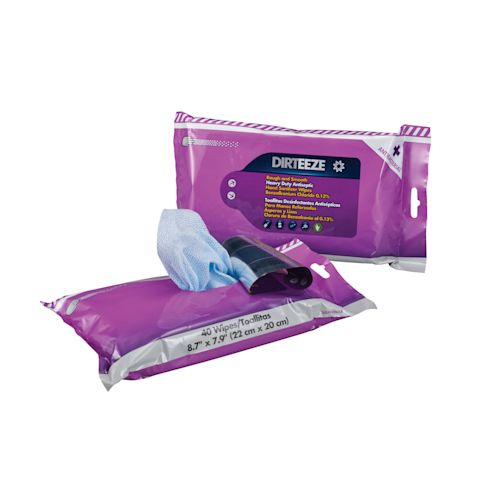 Dirteeze Sanitizing Wipes, FDA Certified Antibacterial and Sanitizing, Soft Pack